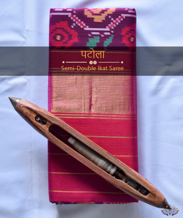 Semi Double Ikat Patola Sarees