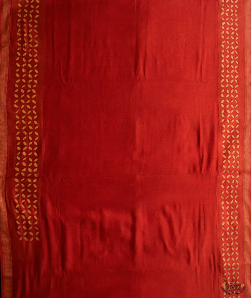 Applique HandStiched Chanderi Saree