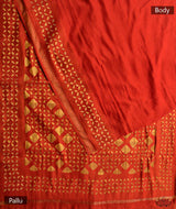 Applique HandStiched Chanderi Saree