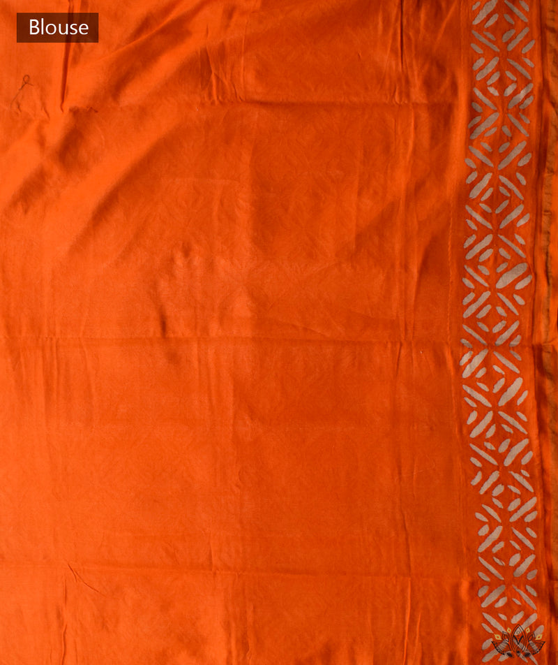 Applique HandStiched Chanderi Saree