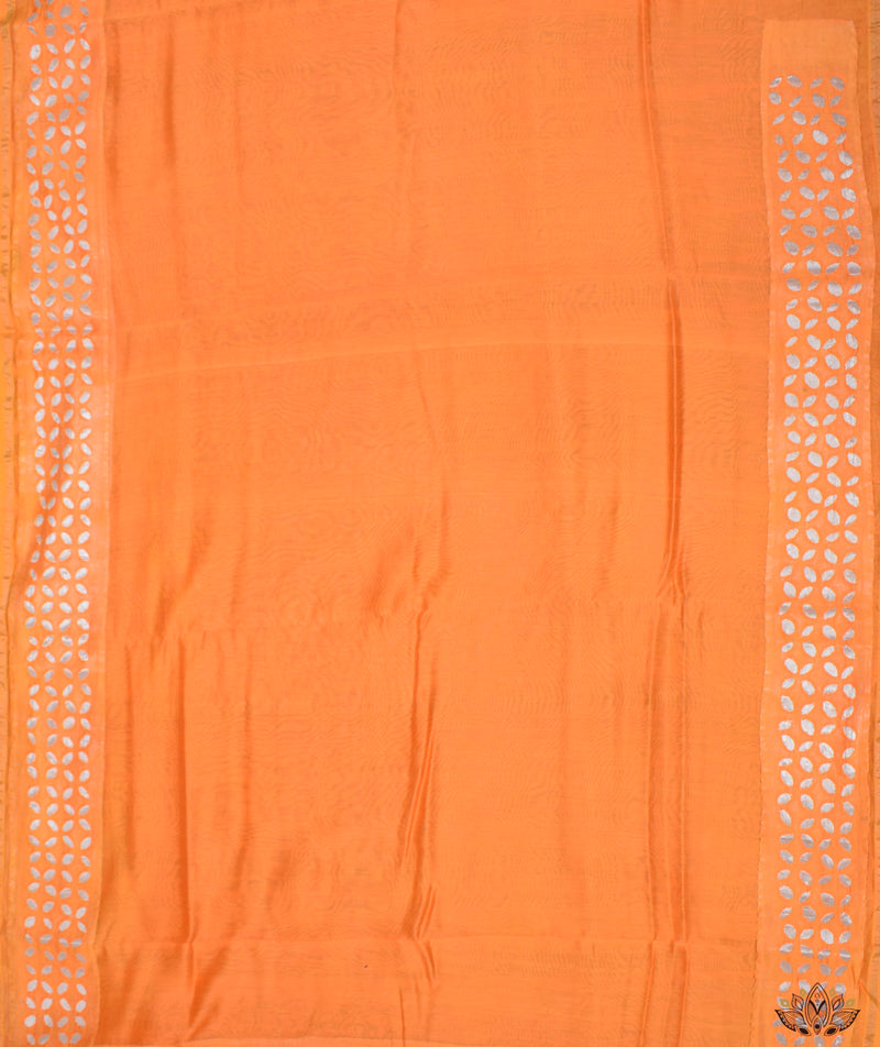 Applique HandStiched Chanderi Saree