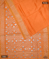 Applique HandStiched Chanderi Saree