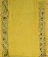 Applique HandStiched Chanderi Saree