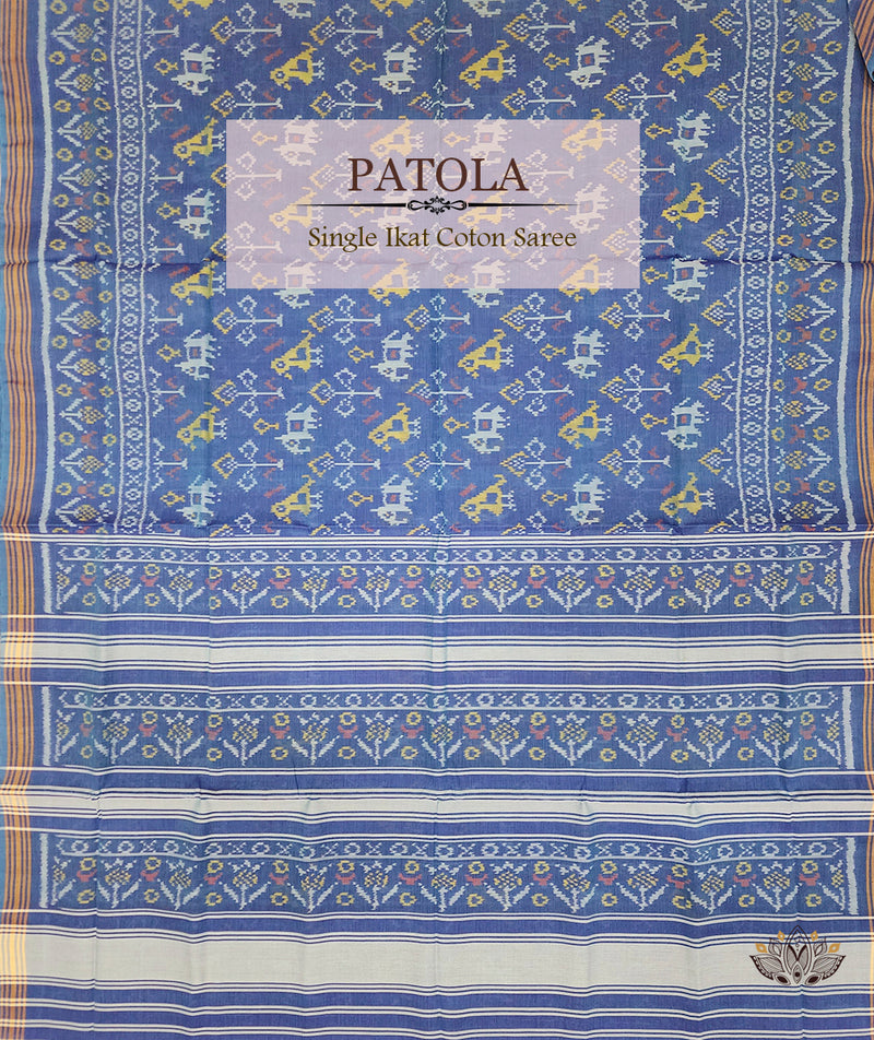 Cotton Single Ikat Patola Saree