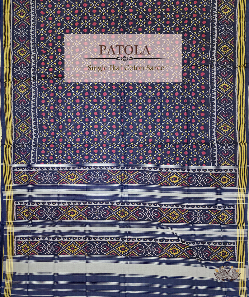 Cotton Single Ikat Patola Saree