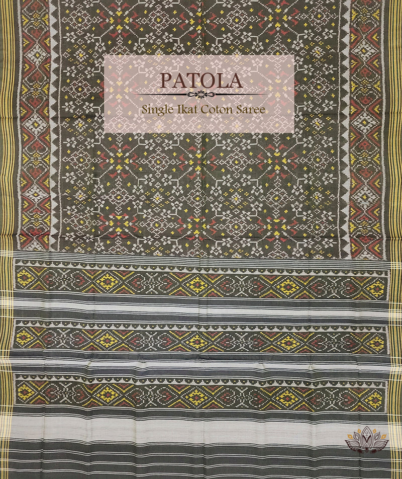 Cotton Single Ikat Patola Saree