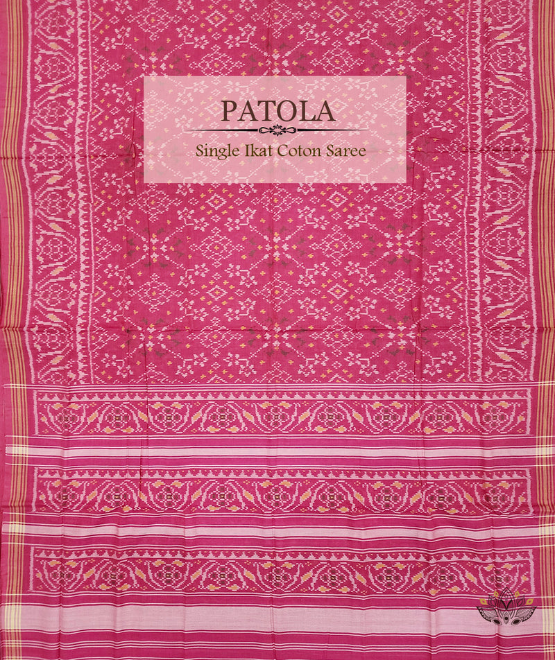 Cotton Single Ikat Patola Saree