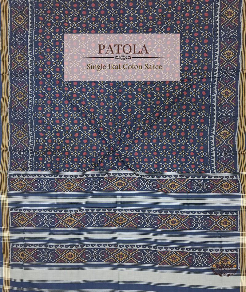 Cotton Single Ikat Patola Saree