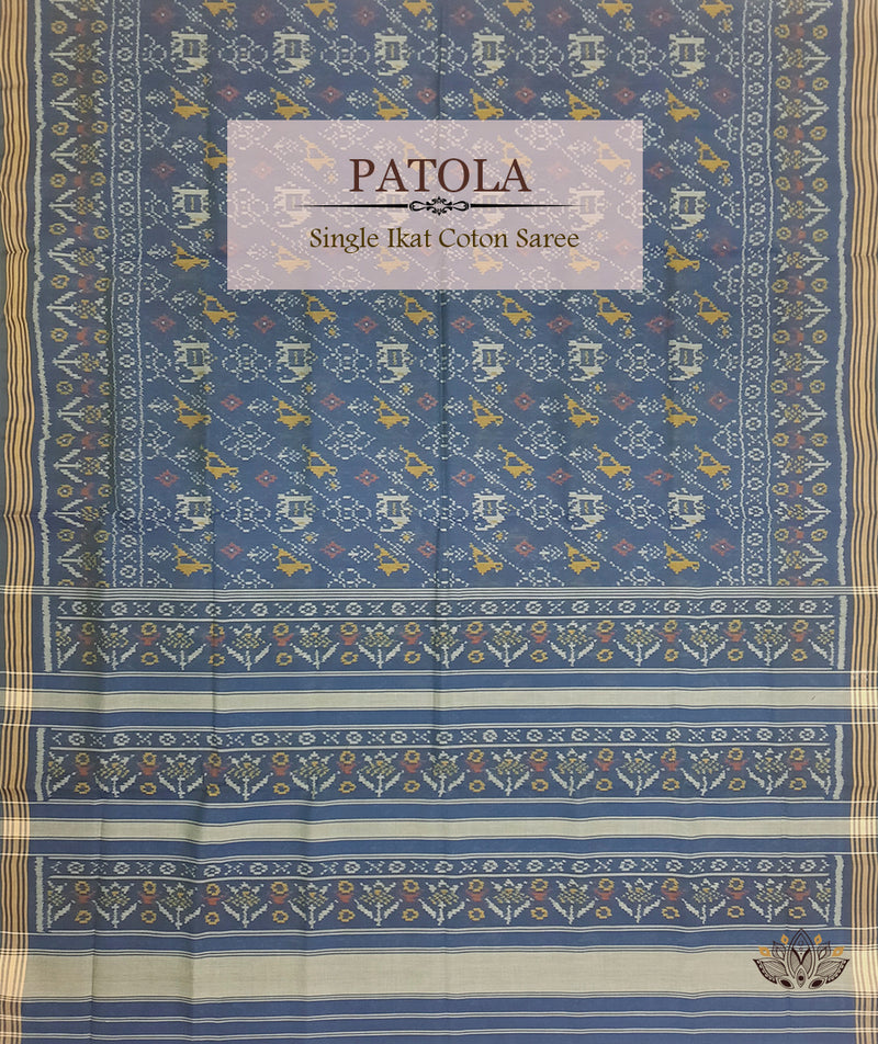 Cotton Single Ikat Patola Saree