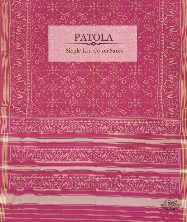 Cotton Single Ikat Patola Saree