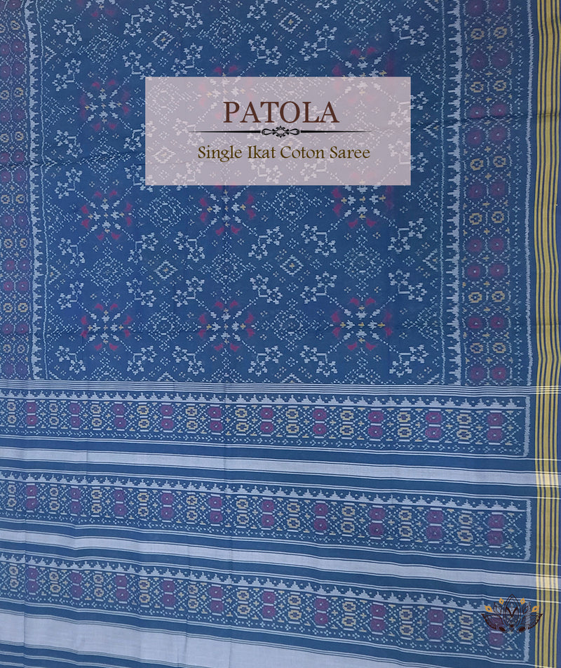 Cotton Single Ikat Patola Saree