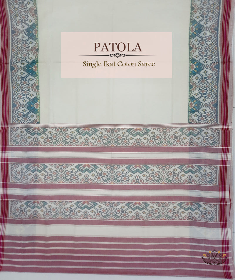 Cotton Single Ikat Patola Saree