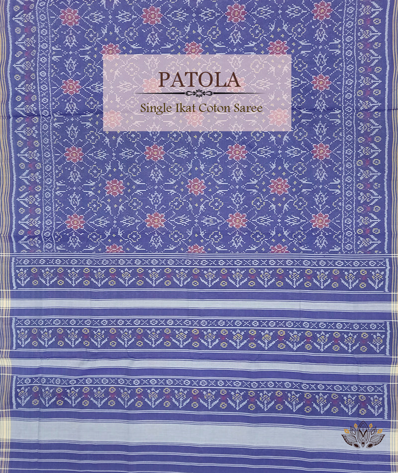 Cotton Single Ikat Patola Saree