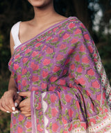 Sanganer Handblock Printed saree
