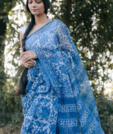 Dabu Handblock Printed saree