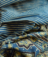 Ajrakh Cotton Handblock Printed Saree