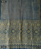 Ajrakh Cotton Handblock Printed Saree