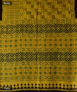 Ajrakh modal silk hand block printed saree