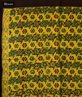 Ajrakh modal silk hand block printed saree