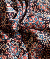 Ajrakh modal silk hand block printed saree