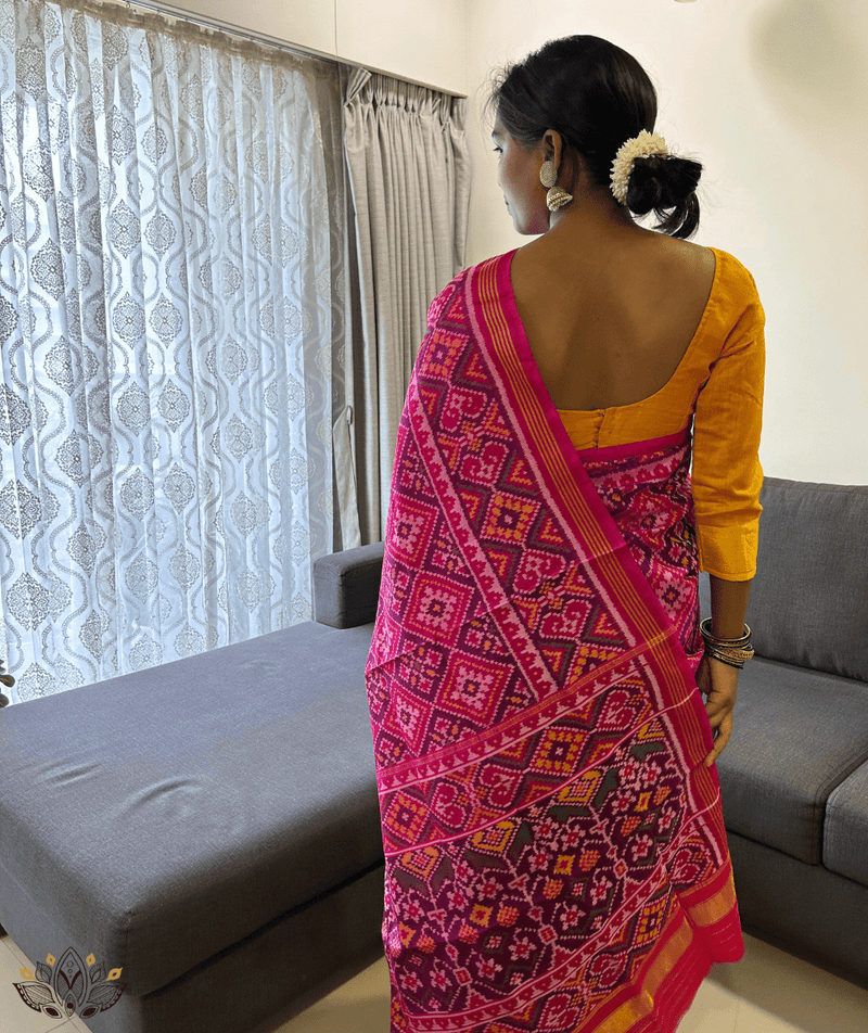 Silk Semi Double Ikat Patola Saree