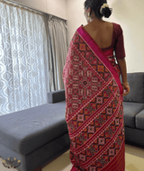 Silk semi double Ikat Patola Saree