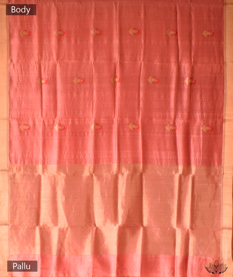 Chanderi Tussar silk Handwoven Saree