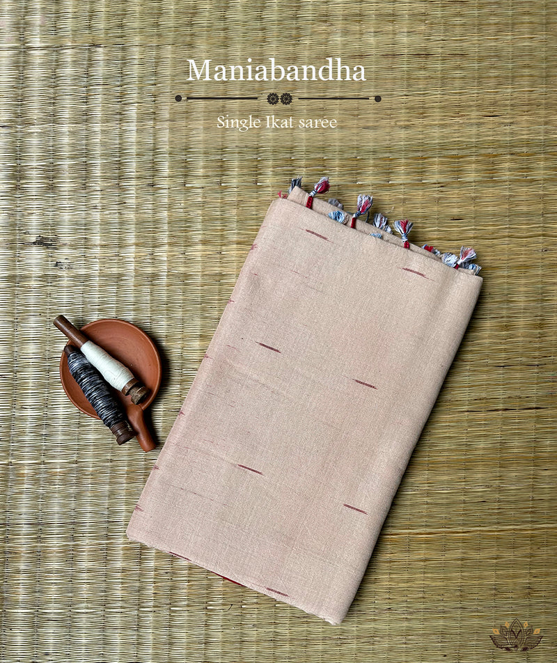 Maniabandha Single Ikat Handwoven Saree