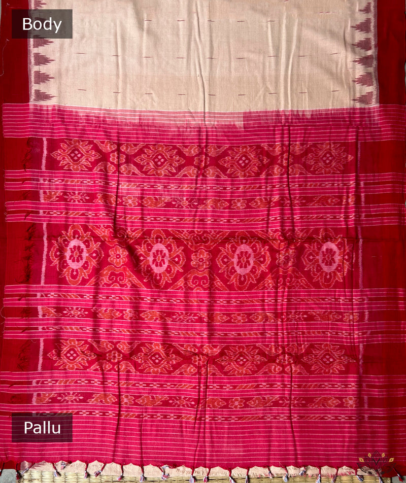 Maniabandha Single Ikat Handwoven Saree