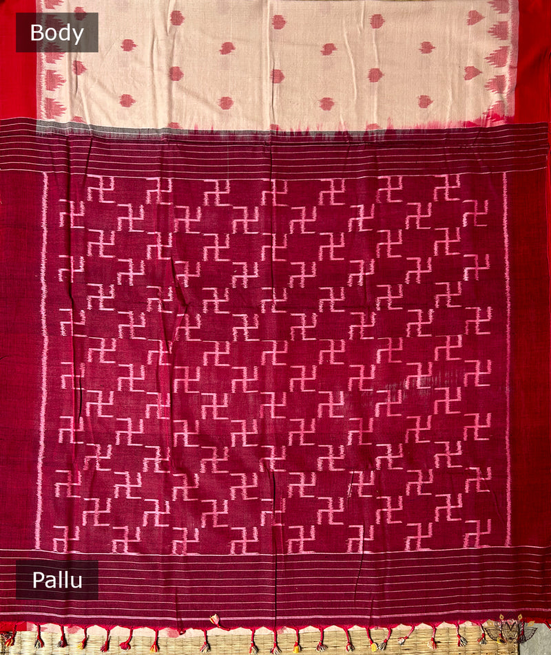 Maniabandha Single Ikat Handwoven Saree