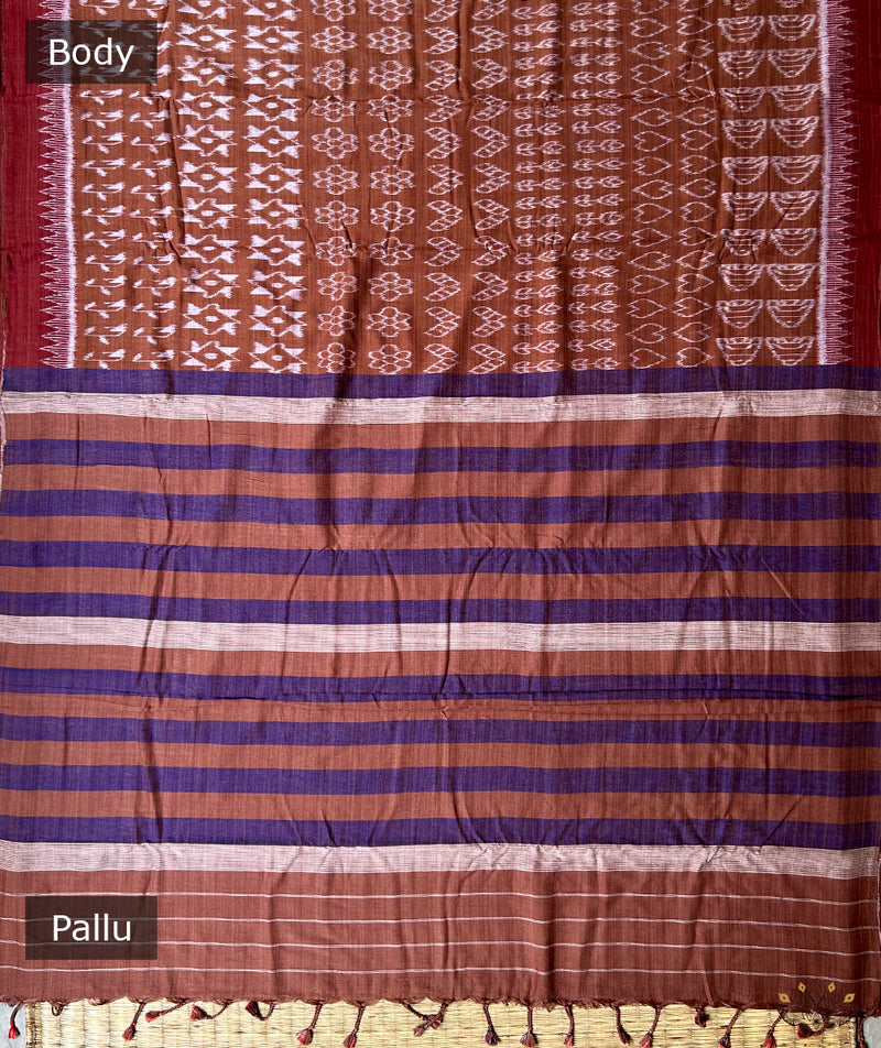 Maniabandha Single Ikat Handwoven Saree