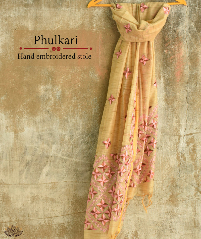 Phulkari Hand Embroidery Stole