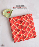 Phulkari Hand Embroidery Saree