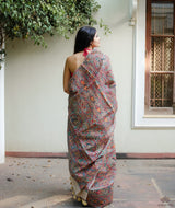 Madhubani Pure Tussar silk Hand Painted Saree