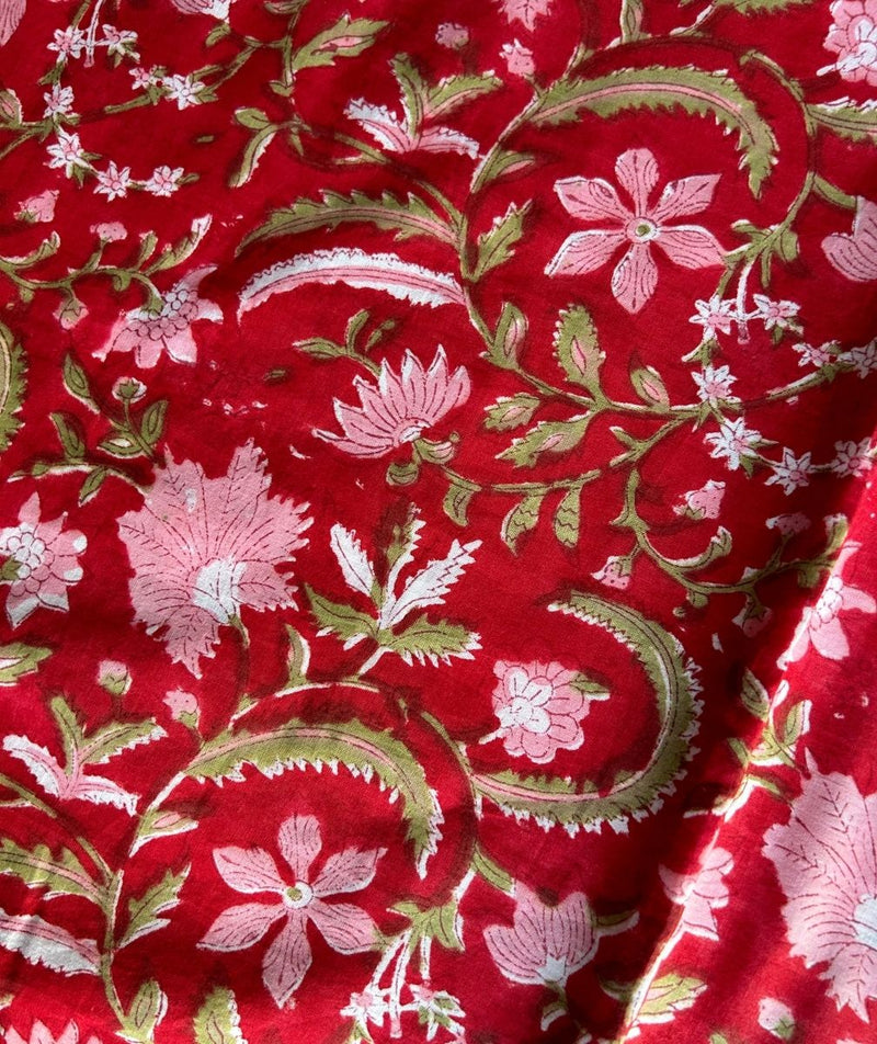 Sanganer Handblock Printed Yardage Fabric