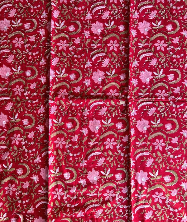 Sanganer Handblock Printed Yardage Fabric