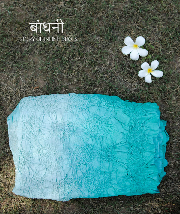 Bandhani tussar silk saree