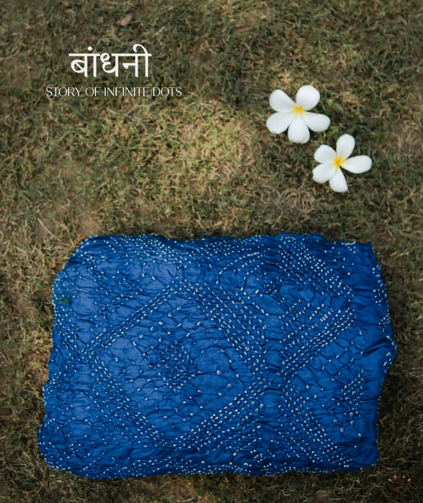 Bandhani tussar silk saree