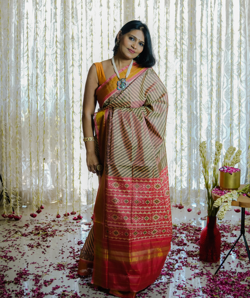 Silk Single Ikat Patola Saree