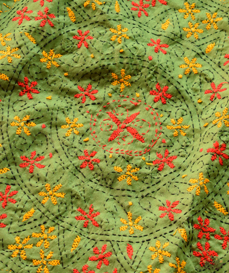 Kantha Hand Embroided saree