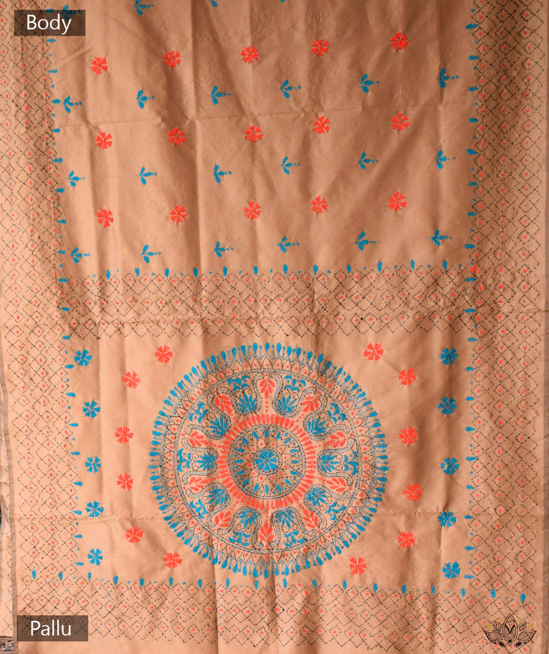 Kantha Hand Embroided saree