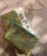 Exclusive Handblock Printed Sanganeer cotton Suits with Kota Dupatta