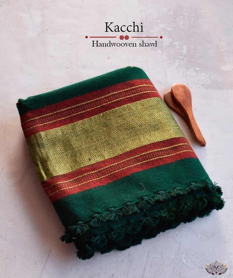 KACCHI WOOLEN HANDWOVEN SHAWL