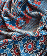 Ajrakh Modal Silk Hand Block Printed Saree