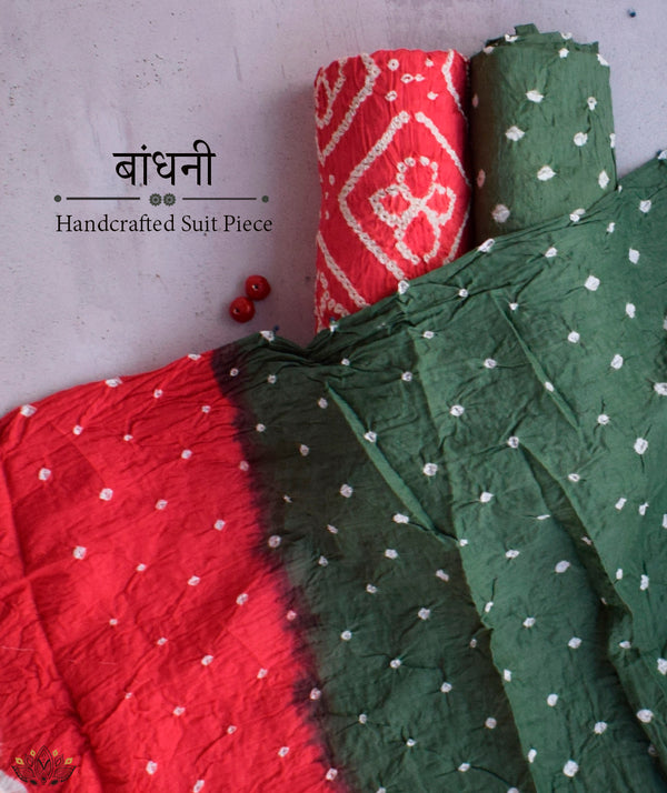 Bandhni Cotton Satin Micro Bandhani Dress Materials at Rs 990 in Rajkot