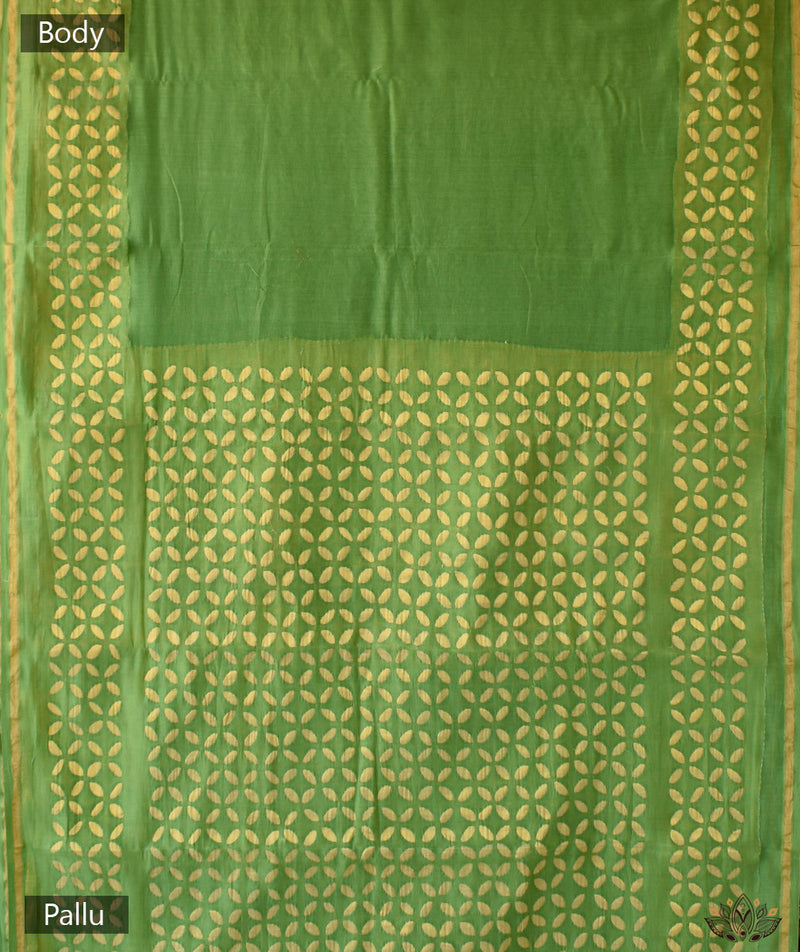 Applique HandStiched Chanderi Saree