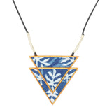 Indigo MDF Triangular necklace
