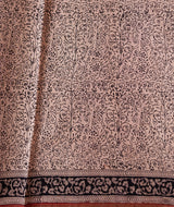 Bagru Handblock Printed Chanderi silk saree