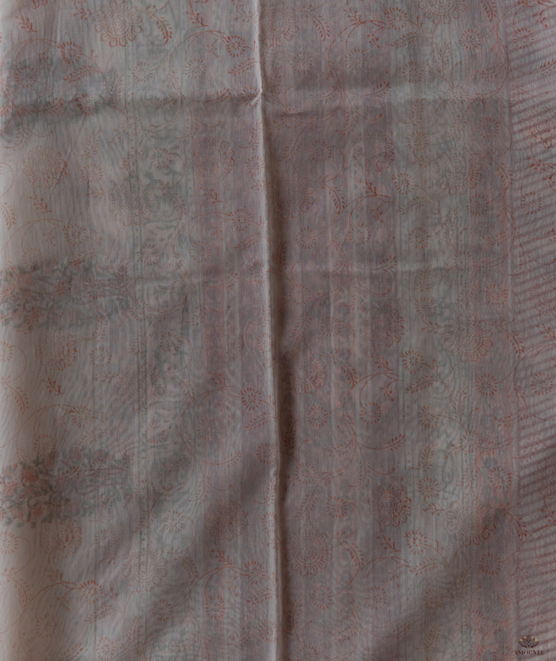 Sanganeer Chanderi Handblock Printed Saree